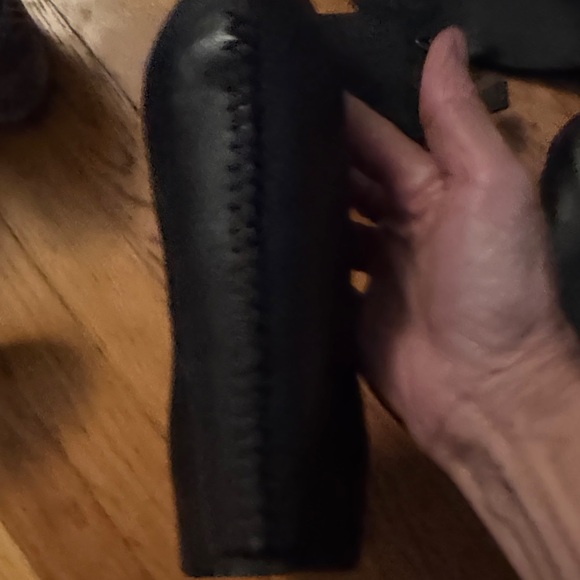 Jeffrey Campbell Black Wedge Shoes with Buckle Detail - Picture 5 of 9